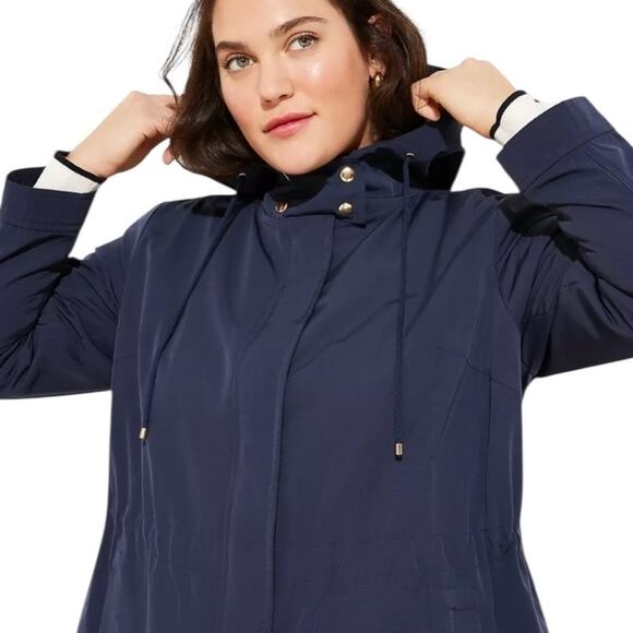 Loft Deep Space Blue Modern Anorak Jacket / Coat Hooded SMALL Outdoors Camping - Picture 2 of 10